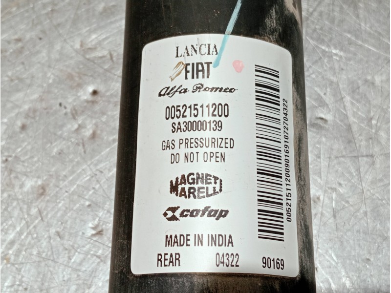 Recambio de amortiguador trasero derecho para fiat 500 312 1.0 hybrid referencia OEM IAM 00521511200 SA30000139 