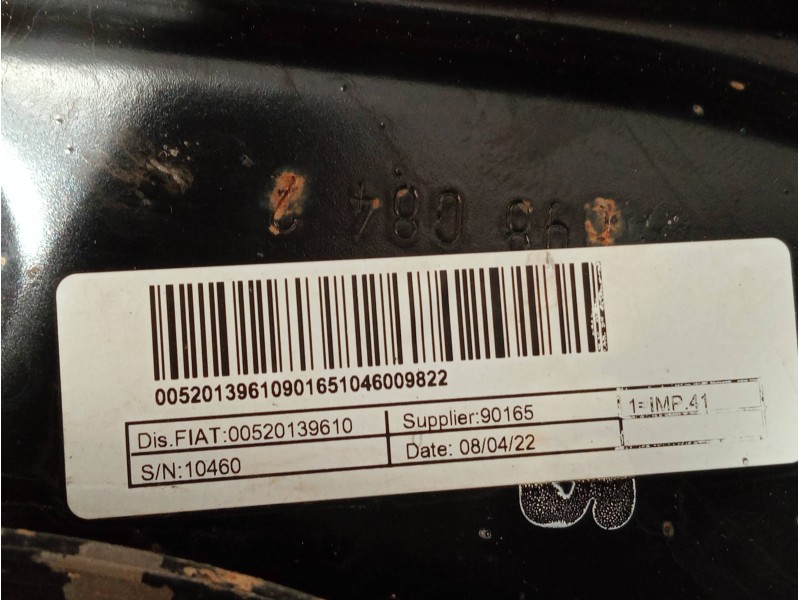 Recambio de brazo suspension inferior delantero derecho para fiat 500 312 1.0 hybrid referencia OEM IAM 00520139610  