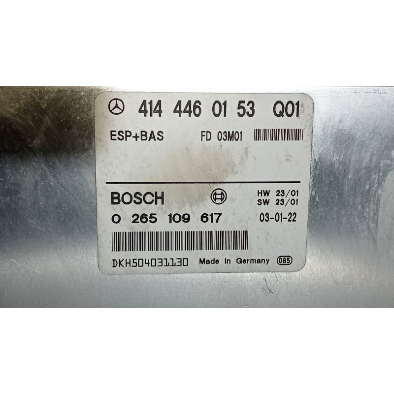 Recambio de centralita abs para mercedes vaneo (w414) furgoneta compacta 1.6 cat referencia OEM IAM 4144460153 0265109617 