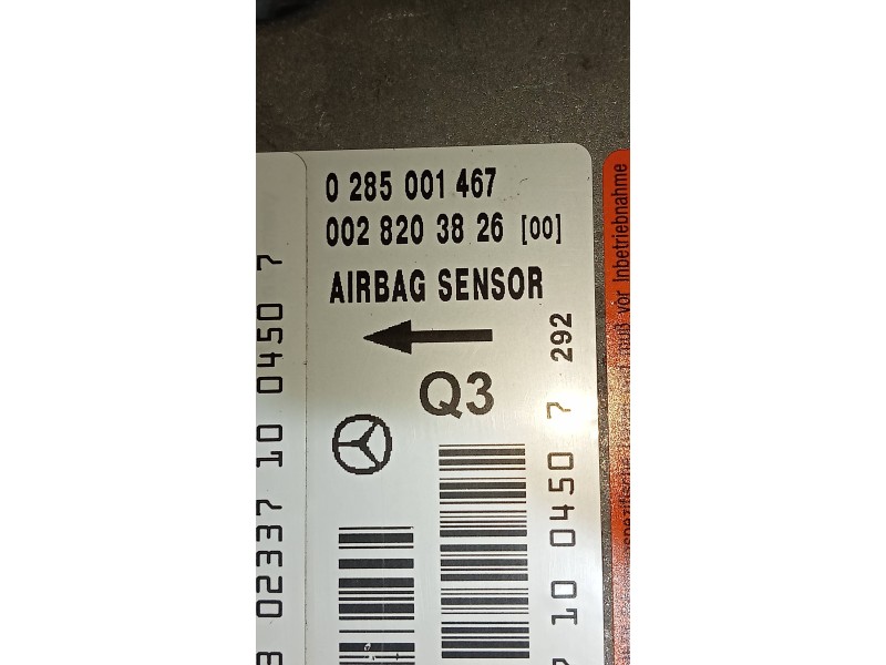 Recambio de centralita airbag para mercedes vaneo (w414) furgoneta compacta 1.6 cat referencia OEM IAM 0285001467  