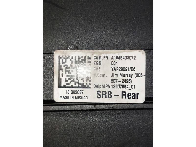 Recambio de caja reles / fusibles para mercedes clase m (w164) 320 cdi 4m edition 10 referencia OEM IAM A1645403072  