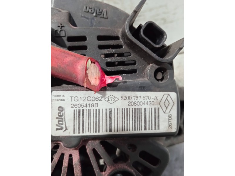 Recambio de alternador para renault megane iii berlina 5 p referencia OEM IAM 8200757870A 2605419B TG12C062