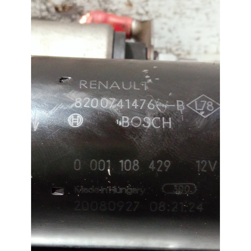 Recambio de motor arranque para renault megane iii berlina 5 p referencia OEM IAM 8200741476B 0001108429 