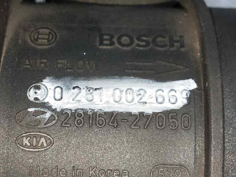 Recambio de caudalimetro para kia cerato 2.0 turbodiesel cat referencia OEM IAM 0281002669 2816427050 BOSCH