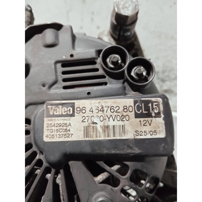 Recambio de alternador para citroen c3 referencia OEM IAM 9646476280 27060YV020 2542925A