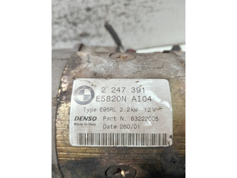 Recambio de motor arranque para bmw serie 3 berlina (e46) referencia OEM IAM 2247391 E5820NAI04 63222005