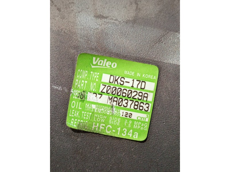 Recambio de compresor aire acondicionado para renault koleos referencia OEM IAM Z0006029A DKS17D 