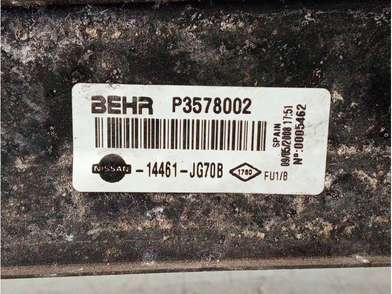 Recambio de intercooler para renault koleos referencia OEM IAM P3578002 14461JG70B 