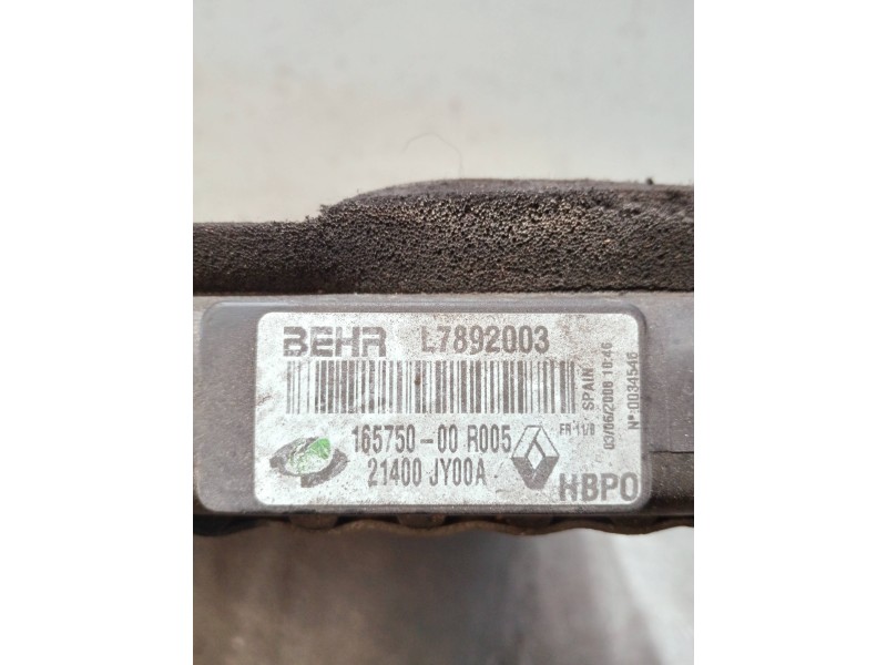 Recambio de radiador agua para renault koleos referencia OEM IAM L7892003 21400JY00A 16575000R005