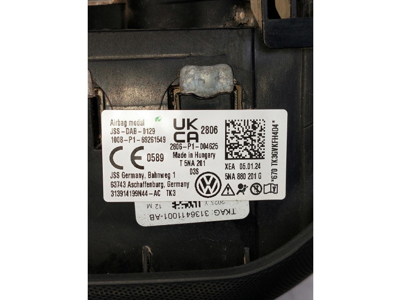 Recambio de kit airbag para volkswagen golf viii gti cd1 clubsport referencia OEM IAM 5NA880201G  