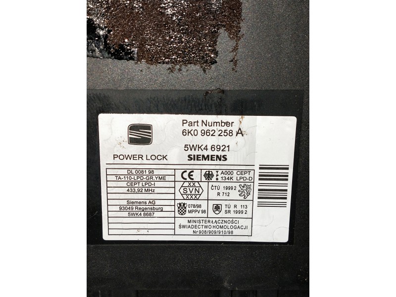 Recambio de modulo electronico para seat cordoba berlina (6k2) signo referencia OEM IAM 5WK46921A 5WK46921 
