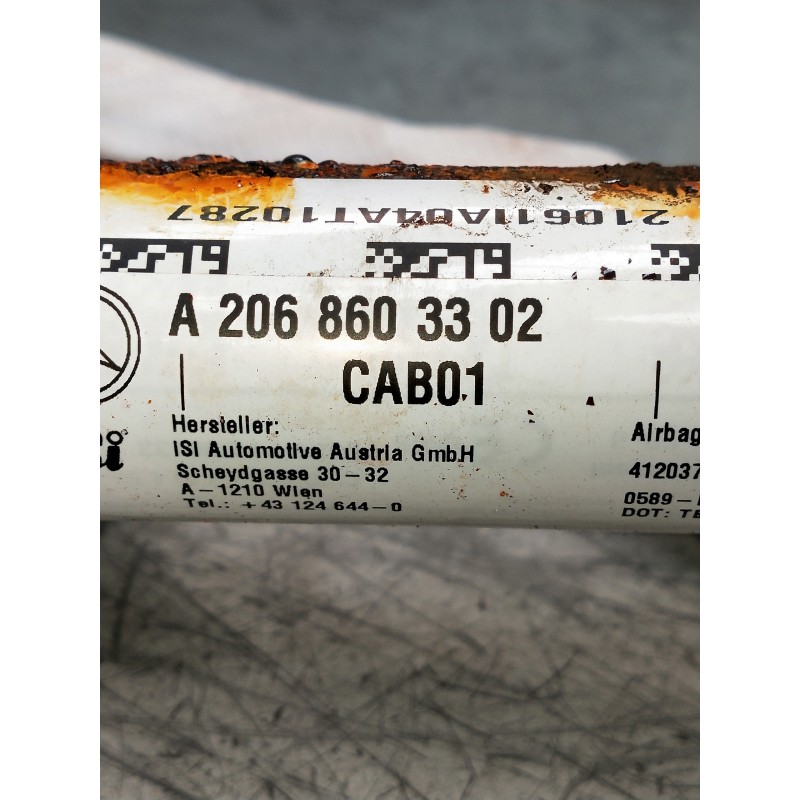 Recambio de airbag cortina delantero derecho para mercedes clase c (w206) c 220 d referencia OEM IAM A2068603302  