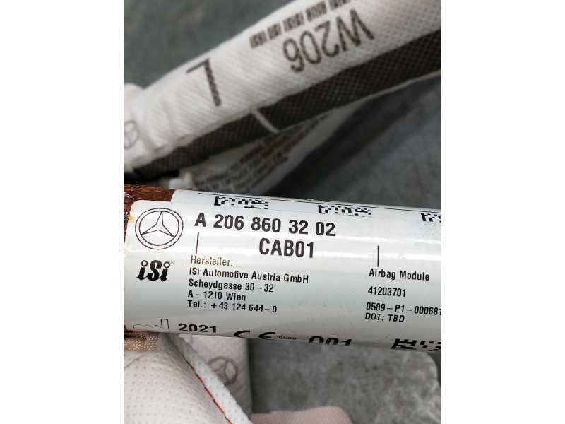 Recambio de airbag cortina delantero izquierdo para mercedes clase c (w206) c 220 d referencia OEM IAM A2068603202  