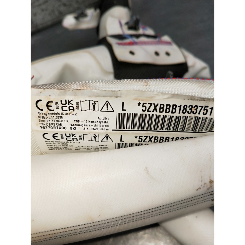 Recambio de airbag cortina delantero izquierdo para opel corsa f referencia OEM IAM 9827991480 5ZXBBB1833751 