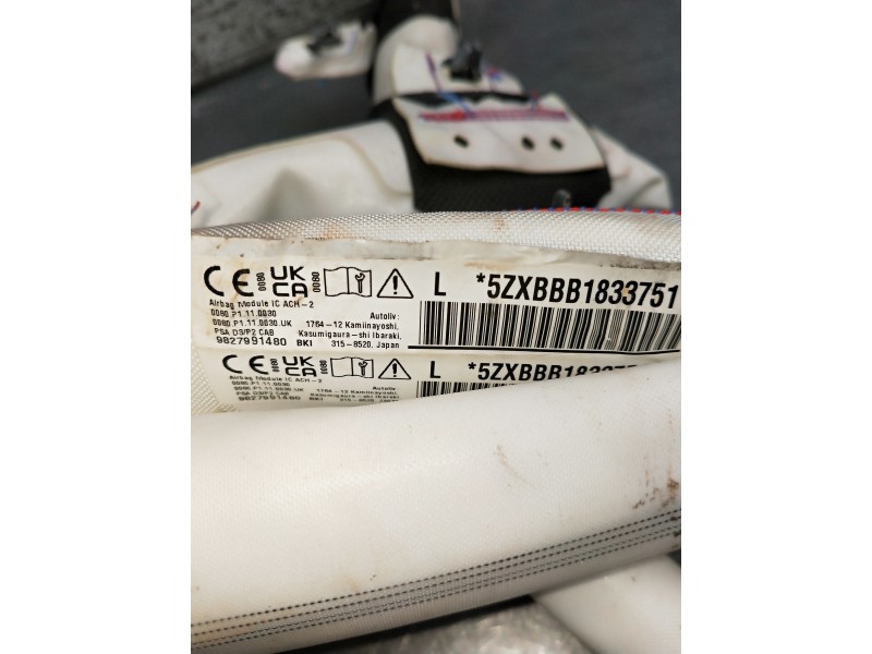 Recambio de airbag cortina delantero izquierdo para opel corsa f referencia OEM IAM 9827991480 5ZXBBB1833751 