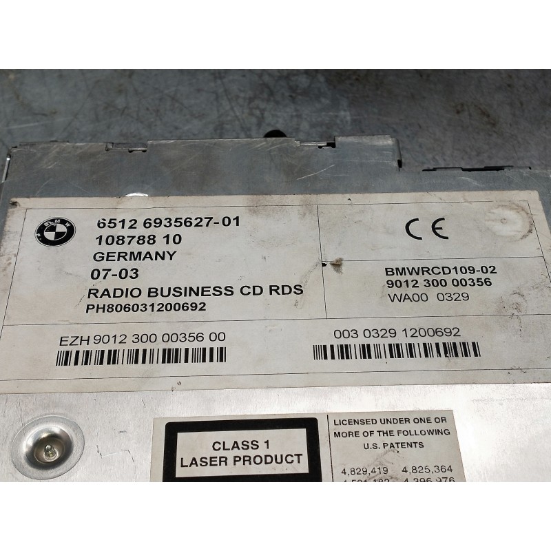 Recambio de sistema audio / radio cd para bmw serie 3 compact (e46) referencia OEM IAM 65126935627001 10878810 