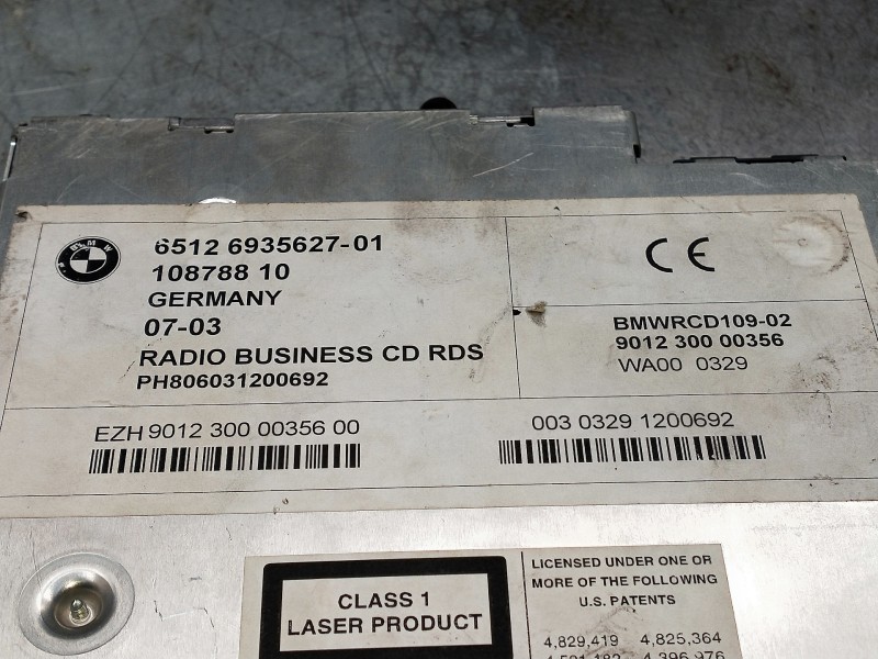 Recambio de sistema audio / radio cd para bmw serie 3 compact (e46) referencia OEM IAM 65126935627001 10878810 