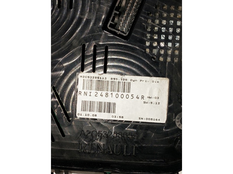 Recambio de cuadro instrumentos para renault megane iii berlina 5 p referencia OEM IAM A2C53285113008164 248100054R 