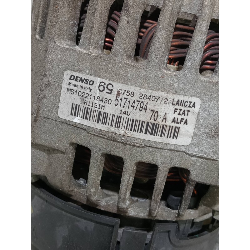 Recambio de alternador para fiat grande punto (199) referencia OEM IAM 51714794 MS1022118430 