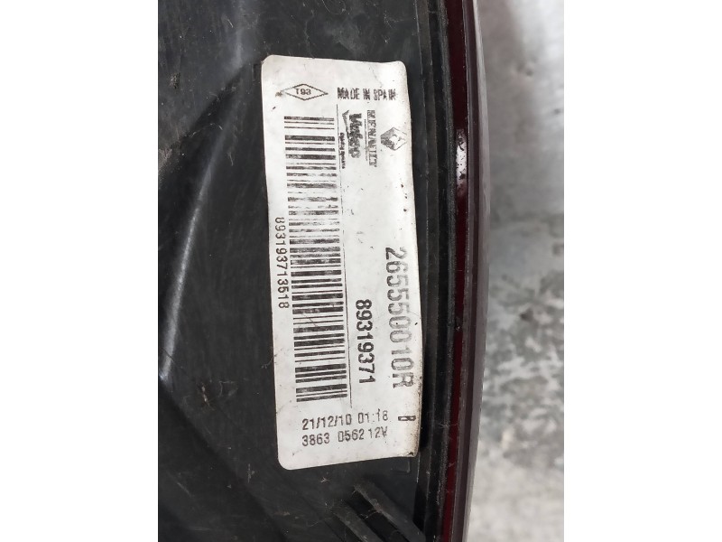 Recambio de piloto trasero izquierdo para renault megane iii sport tourer gt referencia OEM IAM 265550010R  