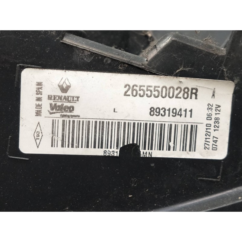 Recambio de piloto trasero izquierdo interior para renault megane iii sport tourer gt referencia OEM IAM 965550028R  