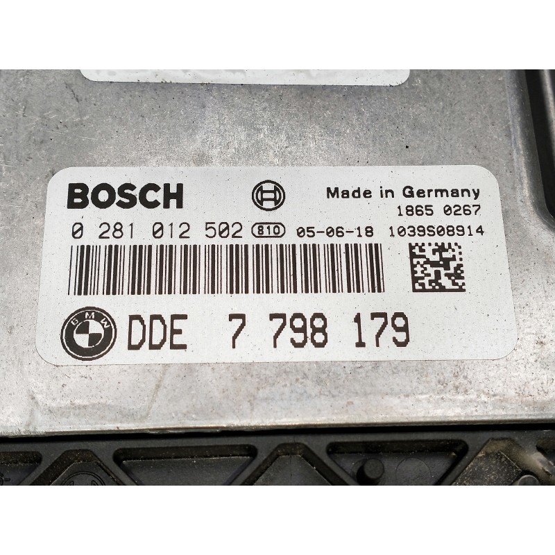 Recambio de centralita motor uce para bmw serie 1 berlina (e81/e87) 118d referencia OEM IAM 0281012502 7798179 