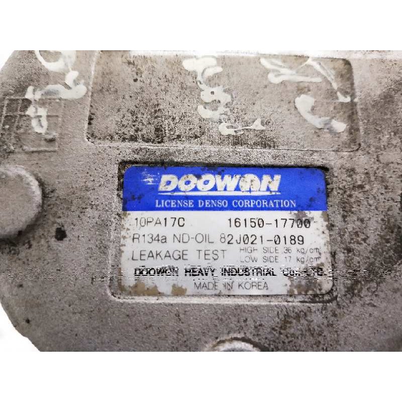 Recambio de compresor aire acondicionado para kia sorento 2.5 crdi cat referencia OEM IAM 1615017700 10PA17C 