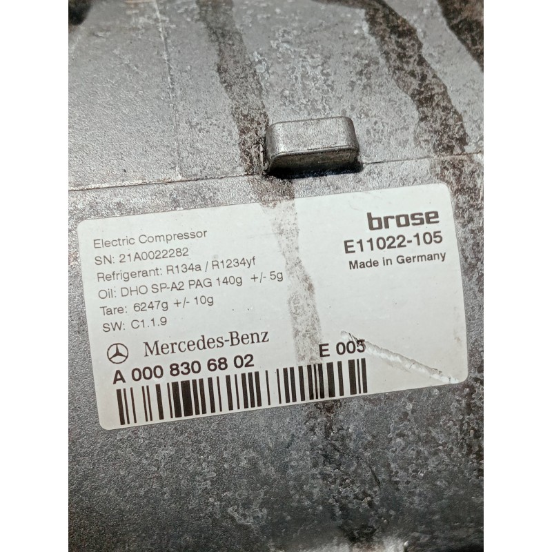 Recambio de compresor aire acondicionado para mercedes clase c (w206) c 220 d referencia OEM IAM A0008306802  