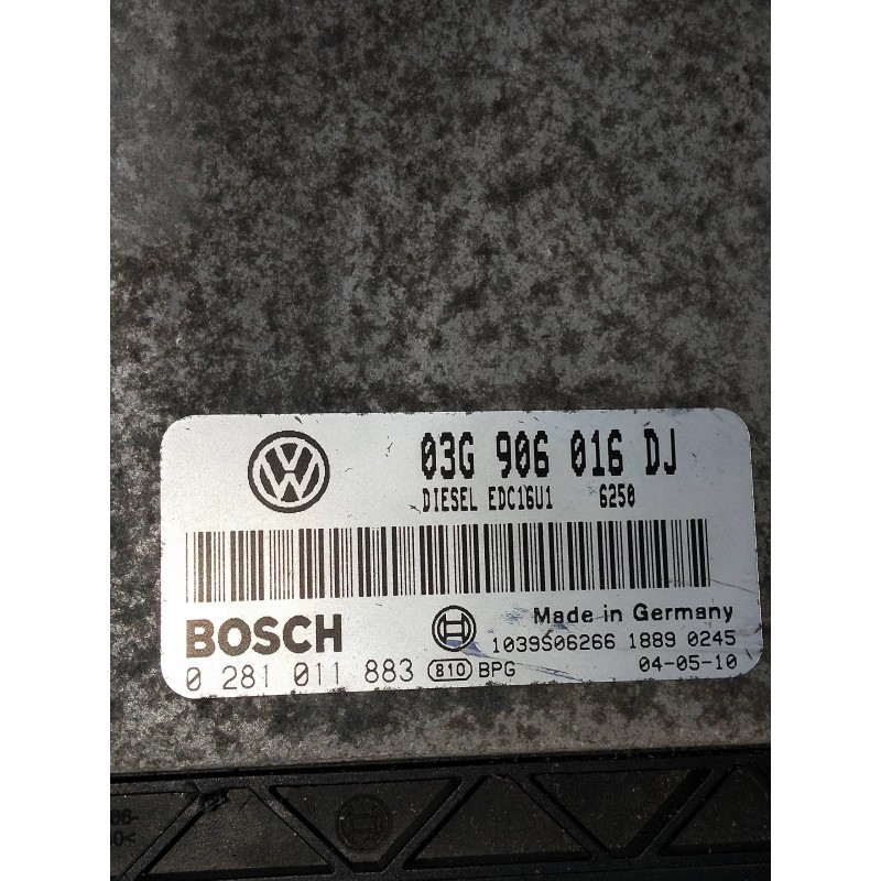 Recambio de centralita motor uce para skoda octavia berlina (1z3) referencia OEM IAM 0281011883  