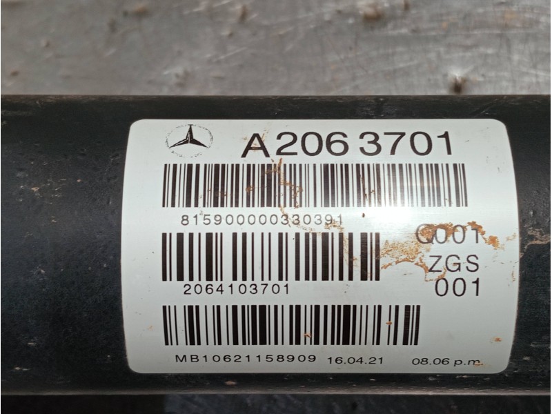 Recambio de transmision central para mercedes clase c (w206) c 220 d referencia OEM IAM A2063701 2064103701 TRASERA