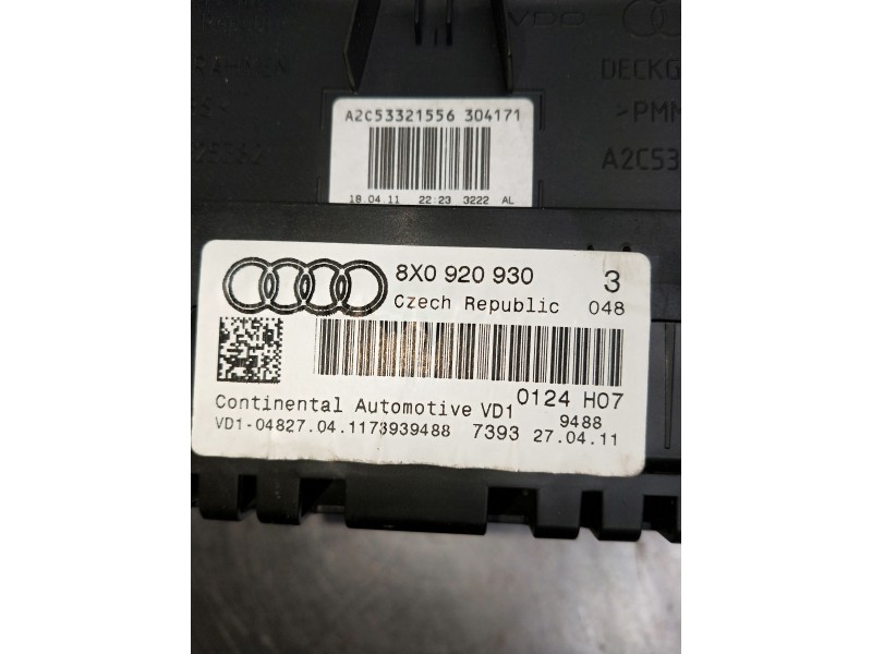 Recambio de cuadro instrumentos para audi a1 (8x) ambition referencia OEM IAM 8X0920930 A2C53325382 