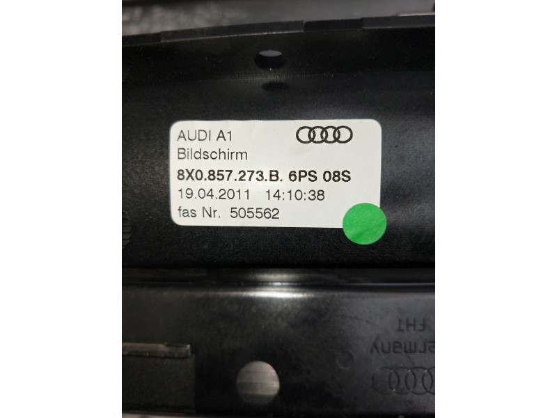 Recambio de pantalla multifuncion para audi a1 (8x) ambition referencia OEM IAM 8X0857273B  
