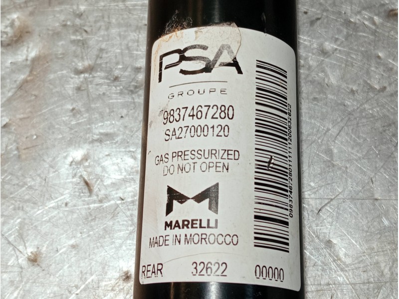 Recambio de amortiguador trasero izquierdo para opel corsa f referencia OEM IAM 9837467280 SA27000120 