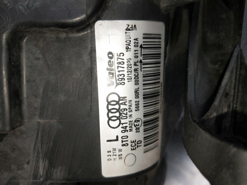 Recambio de faro izquierdo para audi a5 coupe (8t) referencia OEM IAM 8T0941029AN 89317875 XENON