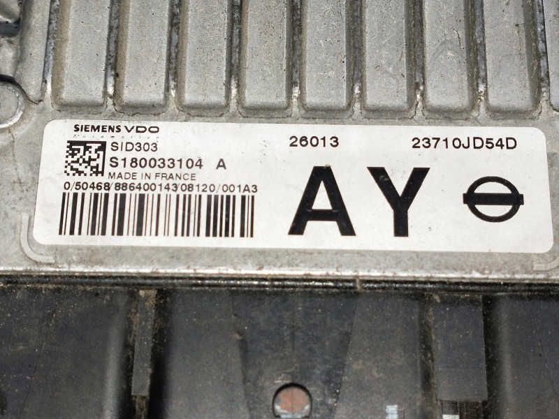 Recambio de centralita motor uce para nissan qashqai (j10) acenta referencia OEM IAM S180033104 23710JD54D 