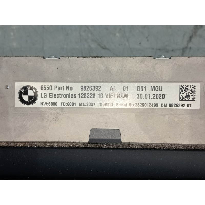 Recambio de pantalla multifuncion para bmw serie x3 (g01) referencia OEM IAM 9826392 2320012499 