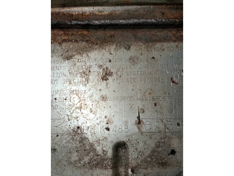 Recambio de silenciador trasero para kawasaki ninja zx-6 r/rr referencia OEM IAM KAW4880600 KAW4880636 