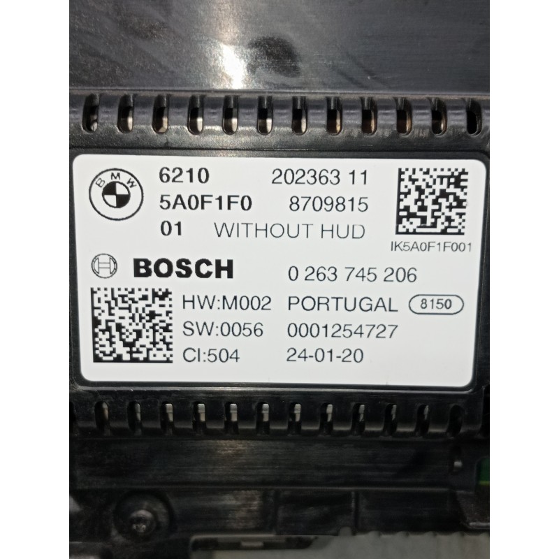 Recambio de cuadro instrumentos para bmw serie x3 (g01) referencia OEM IAM 0263745206 20236311 0001254727