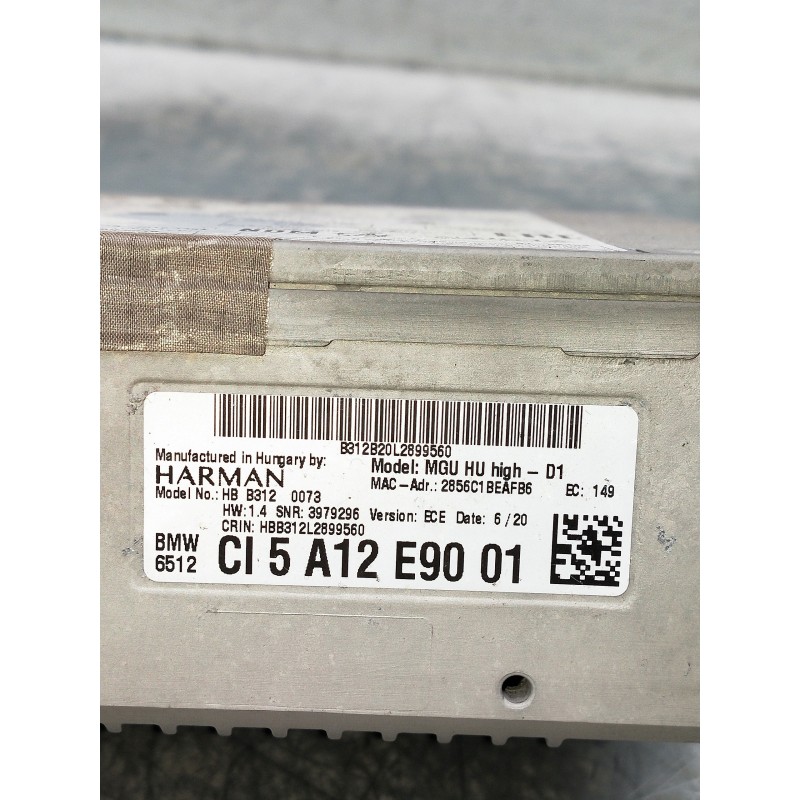 Recambio de sistema audio / radio cd para bmw serie x3 (g01) referencia OEM IAM CI5A12E9001 B3120073 