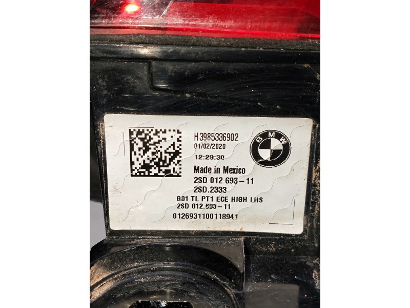 Recambio de piloto trasero izquierdo para bmw serie x3 (g01) referencia OEM IAM H3985336902 2SD01269311 