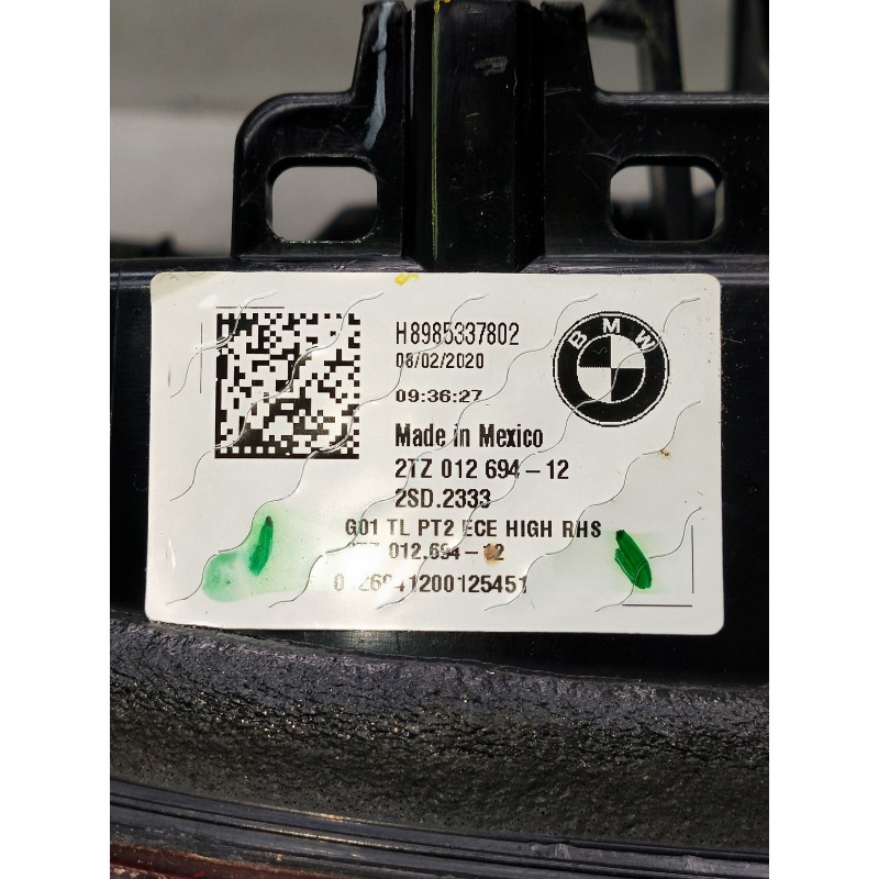 Recambio de piloto trasero derecho interior para bmw serie x3 (g01) referencia OEM IAM H8985337802 2TZ01269412 