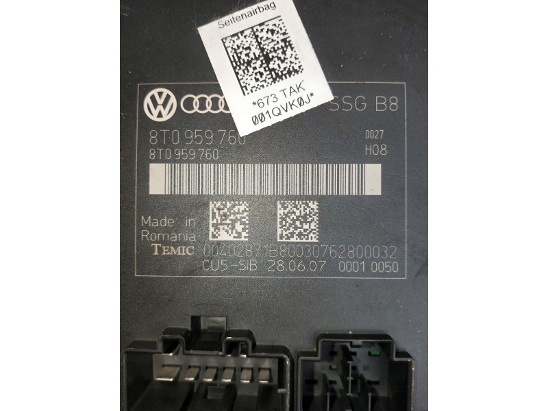 Recambio de modulo electronico para audi a5 coupe (8t) referencia OEM IAM 8T0959760  