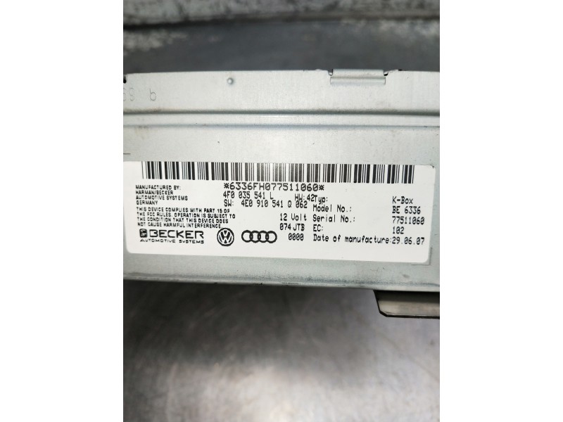 Recambio de modulo electronico para audi a5 coupe (8t) referencia OEM IAM 4F0035541L  