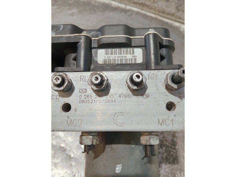 Recambio de abs para nissan qashqai (j10) referencia OEM IAM 0265950616 0265235295 47660JD01B