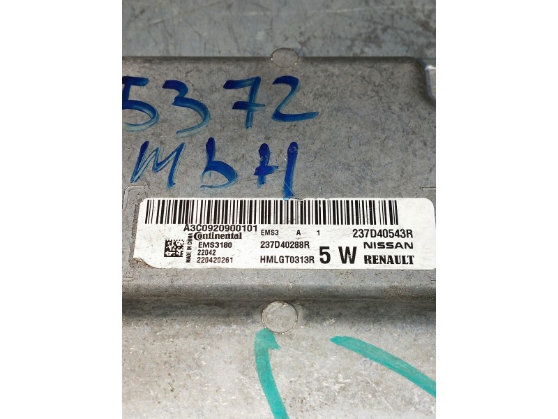 Recambio de centralita motor uce para dacia spring referencia OEM IAM A3C0920900101 237D40543R 