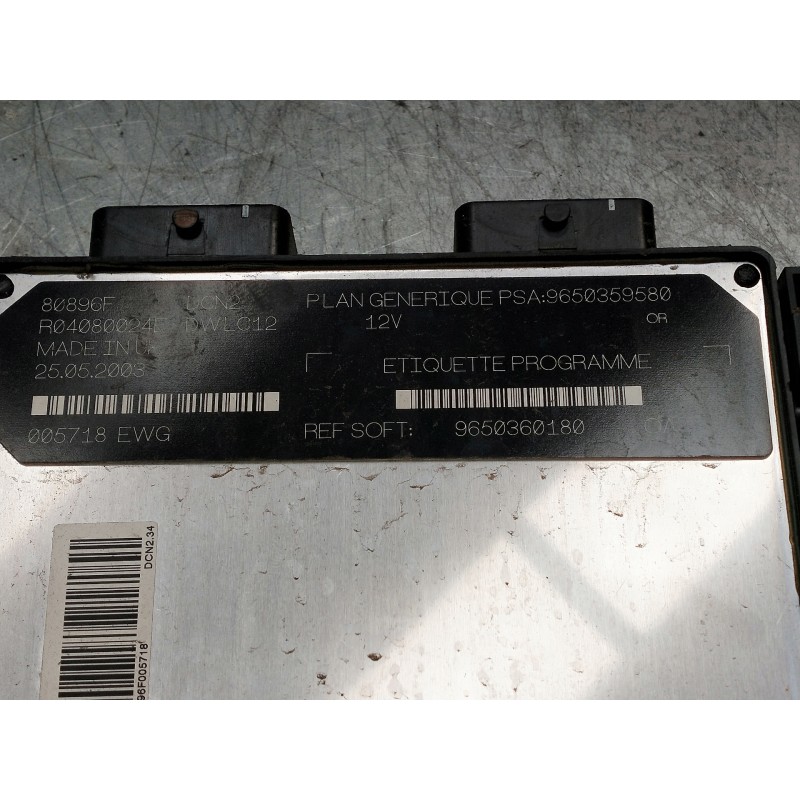 Recambio de centralita motor uce para citroen c15 1.9 d referencia OEM IAM 9650360180 9650359580 