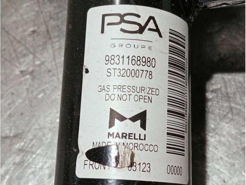 Recambio de amortiguador delantero derecho para peugeot 208 (p2) referencia OEM IAM 9831168980 ST32000778 