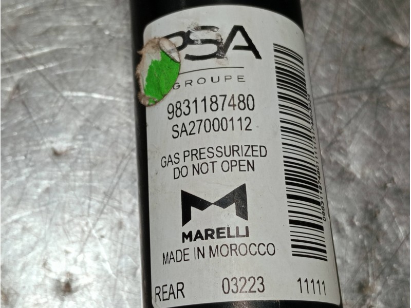 Recambio de amortiguador trasero para peugeot 208 (p2) referencia OEM IAM 9831187480 SA27000112 