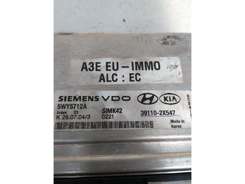 Recambio de centralita motor uce para kia rio ls berlina (5-ptas.) referencia OEM IAM 5WY5712A 391102X547 SIMK42