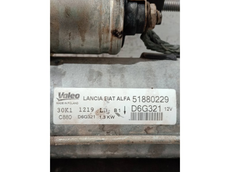 Recambio de motor arranque para fiat punto (199) easy referencia OEM IAM 51880229 D6G321 